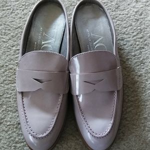 New AGL Blush patent Leather Penny Loafer Mule